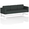 Brixworth 3 Seater Sofa, With White Legs, In Rivet Fabric, Charcoal