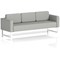 Brixworth 3 Seater Sofa, With White Legs, In Sumi Fabric, Tokyo