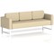 Brixworth 3 Seater Sofa, With White Legs, In Sumi Fabric, Zen
