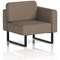 Brixworth Modular Seating Left Unit, With Black Legs, In X2 Fabric, Theory