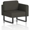 Brixworth Modular Seating Left Unit, With Black Legs, In Main Line Flax Fabric, Temple
