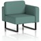 Brixworth Modular Seating Left Unit, With Black Legs, In Sumi Fabric, Handa