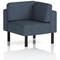 Brixworth Modular Seating Corner Unit, With Black Legs, In Rivet Fabric, Crucible