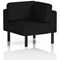 Brixworth Modular Seating Corner Unit, With Black Legs, In X2 Fabric, Diameter