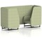 Brixworth 2 Seater Booth, Black Legs, Rivet Fabric, Burnish Panels And Sofa