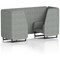 Brixworth 2 Seater Booth, Black Legs, Rivet Fabric, Prime Panels And Sofa