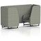 Brixworth 2 Seater Booth, Black Legs, Rivet Fabric, Vitreous Panels And Sofa