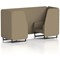 Brixworth 2 Seater Booth, Black Legs, Main Line Flax Fabric, Bank Panels And Sofa