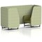 Brixworth 2 Seater Booth, Black Legs, Rivet Fabric, Burnish Panels And Olive Sofa