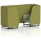 Brixworth 2 Seater Booth, Black Legs, Rivet Fabric, Olive Panels And Burnish Sofa Brixworth 2 Seater Booth, Black Legs, Rivet Fabric, Olive Panels And Burnish Sofa