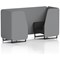 Brixworth 2 Seater Booth, Black Legs, Synergy Fabric, Partner Panels And Mix Sofa