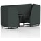 Brixworth 2 Seater Booth with Table, Black Legs, Black Table, Rivet Fabric, Charcoal Panels And Sofa