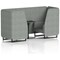 Brixworth 2 Seater Booth with Table, Black Legs, Black Table, Rivet Fabric, Prime Panels And Sofa