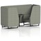 Brixworth 2 Seater Booth with Table, Black Legs, Black Table, Rivet Fabric, Vitreous Panels And Sofa