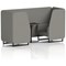 Brixworth 2 Seater Booth with Table, Black Legs, Black Table, X2 Fabric, Number Panels And Sofa
