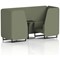 Brixworth 2 Seater Booth with Table, Black Legs, Black Table, Main Line Flax Fabric, Monument Panels And Sofa