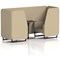 Brixworth 2 Seater Booth with Table, Black Legs, Black Table, Main Line Flax Fabric, Upminster Panels And Sofa