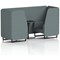 Brixworth 2 Seater Booth with Table, Black Legs, Black Table, Main Line Flax Fabric, Westminster Panels And Sofa