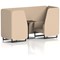 Brixworth 2 Seater Booth with Table, Black Legs, Black Table, Synergy Fabric, Affix Panels And Sofa