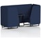 Brixworth 2 Seater Booth with Table, Black Legs, Black Table, Synergy Fabric, Alike Panels And Sofa