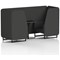 Brixworth 2 Seater Booth with Table, Black Legs, Black Table, Synergy Fabric, Mix Panels And Sofa
