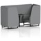 Brixworth 2 Seater Booth with Table, Black Legs, Black Table, Synergy Fabric, Partner Panels And Sofa