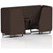 Brixworth 2 Seater Booth with Table, Black Legs, Black Table, Synergy Fabric, Wed Panels And Sofa