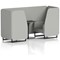 Brixworth 2 Seater Booth with Table, Black Legs, Black Table, Sumi Fabric, Tokyo Panels And Sofa
