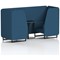 Brixworth 2 Seater Booth with Table, Black Legs, Black Table, Sumi Fabric, Uto Panels And Sofa