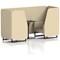 Brixworth 2 Seater Booth with Table, Black Legs, Black Table, Sumi Fabric, Zen Panels And Sofa