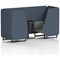 Brixworth 2 Seater Booth with Table, Black Legs, Black Table, Rivet Fabric, Crucible Panels And Prime Sofa