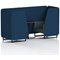 Brixworth 2 Seater Booth with Table, Black Legs, Black Table, X2 Fabric, Calculus Panels And Polygon Sofa
