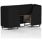 Brixworth 2 Seater Booth with Table, Black Legs, Black Table, X2 Fabric, Diameter Panels And Theory Sofa