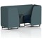Brixworth 2 Seater Booth with Table, Black Legs, Black Table, X2 Fabric, Polygon Panels And Calculus Sofa
