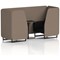 Brixworth 2 Seater Booth with Table, Black Legs, Black Table, X2 Fabric, Theory Panels And Diameter Sofa