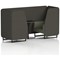 Brixworth 2 Seater Booth with Table, Black Legs, Black Table, Main Line Flax Fabric, Temple Panels And Monument Sofa