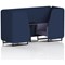 Brixworth 2 Seater Booth with Table, Black Legs, Black Table, Synergy Fabric, Alike Panels And Order Sofa