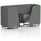 Brixworth 2 Seater Booth with Table, Black Legs, Black Table, Sumi Fabric, Kobe Panels And Tokyo Sofa