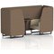 Brixworth 2 Seater Booth with Table, Black Legs, Black Table, Sumi Fabric, Osaka Panels And Zen Sofa