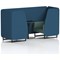 Brixworth 2 Seater Booth with Table, Black Legs, Black Table, Sumi Fabric, Uto Panels And Handa Sofa