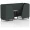 Brixworth 2 Seater Booth with Table, Black Legs, Grey/Black Table, Rivet Fabric, Charcoal Panels And Sofa