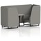 Brixworth 2 Seater Booth with Table, Black Legs, Grey/Black Table, X2 Fabric, Number Panels And Sofa
