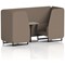 Brixworth 2 Seater Booth with Table, Black Legs, Grey/Black Table, X2 Fabric, Theory Panels And Sofa