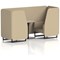 Brixworth 2 Seater Booth with Table, Black Legs, Grey/Black Table, Main Line Flax Fabric, Upminster Panels And Sofa