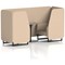 Brixworth 2 Seater Booth with Table, Black Legs, Grey/Black Table, Synergy Fabric, Affix Panels And Sofa