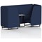 Brixworth 2 Seater Booth with Table, Black Legs, Grey/Black Table, Synergy Fabric, Alike Panels And Sofa