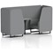 Brixworth 2 Seater Booth with Table, Black Legs, Grey/Black Table, Synergy Fabric, Partner Panels And Sofa
