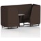 Brixworth 2 Seater Booth with Table, Black Legs, Grey/Black Table, Synergy Fabric, Wed Panels And Sofa