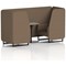 Brixworth 2 Seater Booth with Table, Black Legs, Grey/Black Table, Sumi Fabric, Osaka Panels And Sofa