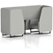 Brixworth 2 Seater Booth with Table, Black Legs, Grey/Black Table, Sumi Fabric, Tokyo Panels And Sofa